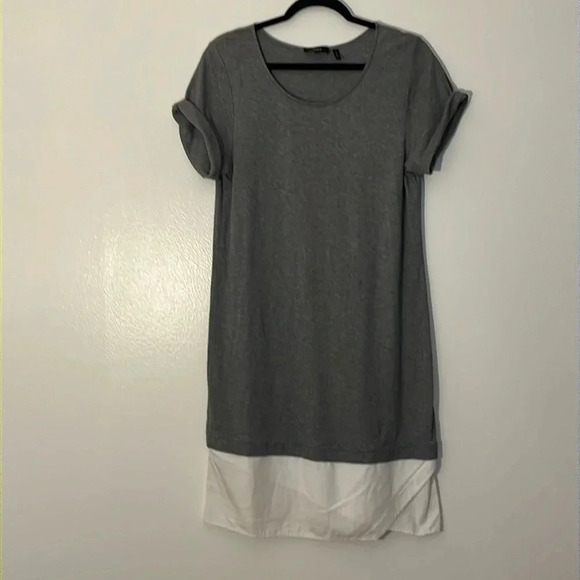Theory | Saydi gray T-shirt knit dress Womens size M comfy casual staple layer - Picture 1 of 8
